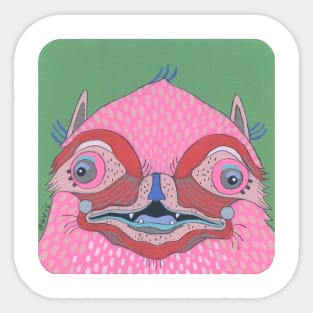 Pink Creature Sticker